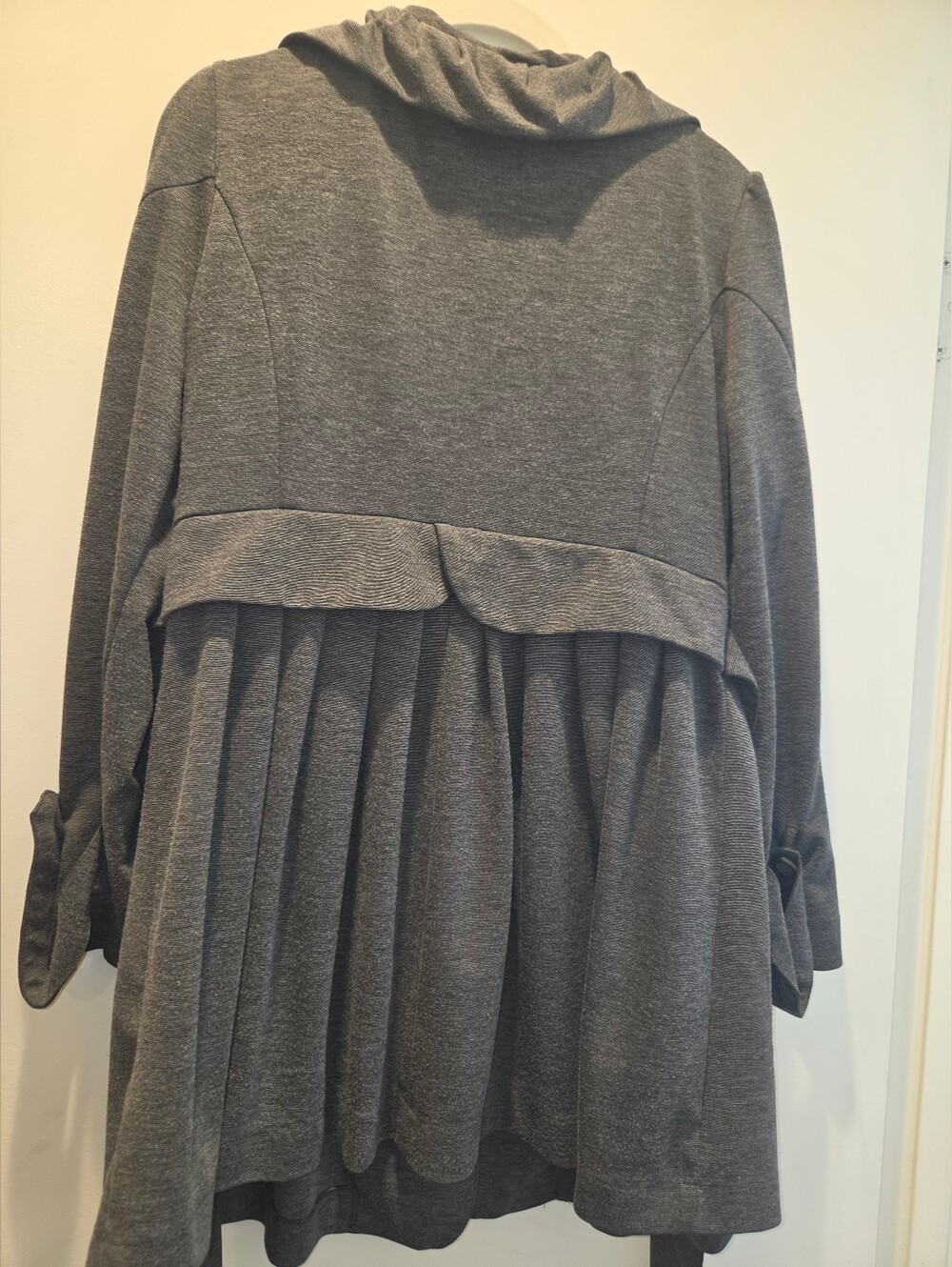 Gray Collared Pea Coat - Picture 5 of 10